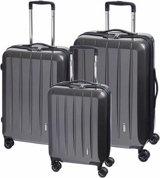 CHECK.IN London 2.0 4-Rollen-Trolley-Set 75/67/55 cm carbon black