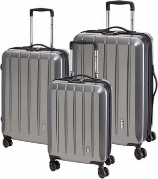 CHECK.IN London 2.0 4-Rollen-Trolley-Set 75/67/55 cm carbon silver