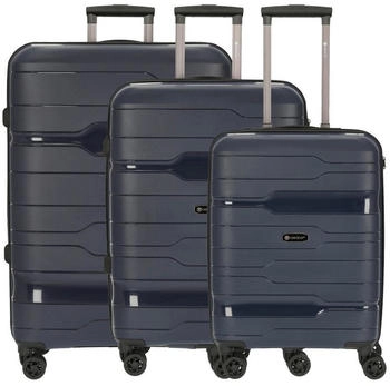 CHECK.IN Memphis 4-Rollen-Trolley Set 55/67/76 cm blue