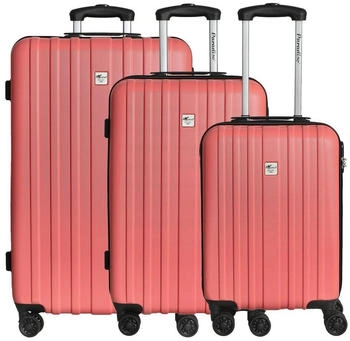 CHECK.IN Aurora 4-Rollen-Trolley Set 54/67/76 cm coral