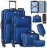 Kesser 4-Rollen-Trolley Set 56/69 cm mit Flugumhänger & Kosmetiktasche