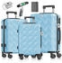 Kesser 4-Rollen Hartschalen Trolley Set 55/66/75 cm mit Kofferwaage & Reisebrieftasche