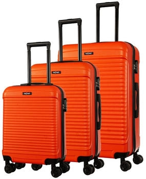 Nowi Las Palmas 4-Rollen-Trolley Set 55/67/77 cm (4856) orange