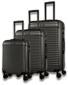Nowi Las Palmas 4-Rollen-Trolley Set 55/67/77 cm (4856) anthracite