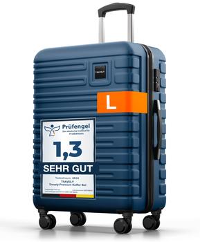 Travely Premium 4-Rollen-Trolley 67 cm deep sea blue