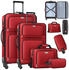 Kesser 4-Rollen-Trolley Set 56/69 cm mit Flugumhänger & Kosmetiktasche