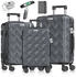 Kesser 4-Rollen Hartschalen Trolley Set 55/66/75 cm mit Kofferwaage & Reisebrieftasche