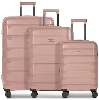d & n South Dakota 4-Rollen-Trolley Set 56/66/76 cm (1004) rose gold