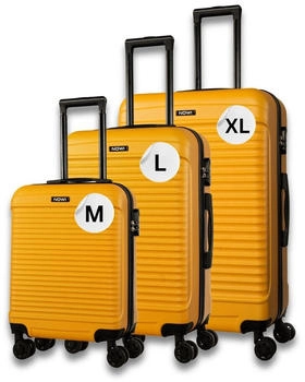 Nowi Las Palmas 4-Rollen-Trolley Set 55/67/77 cm (4856) yellow