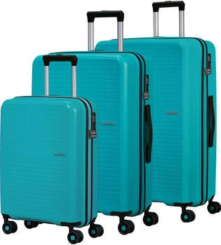 American Tourister Summer Hit 4-Rollen-Trolley Set 55/66/76 cm (139236) turquoise
