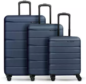 Franky Munich 4.0 4-Rollen-Trolley Set 53/66/76 cm dark blue dull
