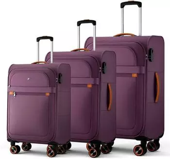 Verage Trier 4-Rollen-Trolley Set 55/67/78 cm red
