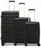 d & n Travel Line 4700 4-Rollen-Trolley Set 55/68/78 cm black