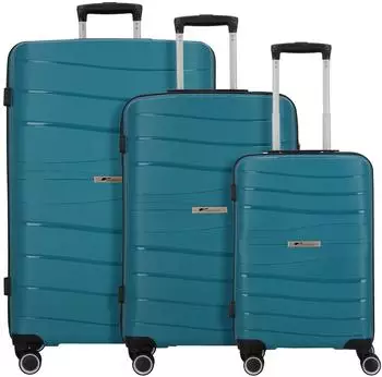 Cocoono Leon 4-Rollen-Trolley Set 56/66/76 cm petrol