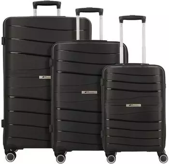 Cocoono Leon 4-Rollen-Trolley Set 56/66/76 cm black