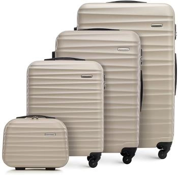Wittchen 4-Rollen-Trolley Set 54/67/77 cm & Beauty Case (56-3A-31K) beige