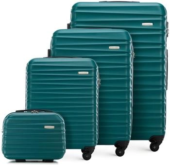 Wittchen 4-Rollen-Trolley Set 54/67/77 cm & Beauty Case (56-3A-31K) green