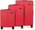 rot: Wittchen Stripes 4-Rollen-Trolley Set 55/67,5/76,5 cm ( 56-3A-60S)