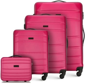 Wittchen Globe Line 4-Rollen-Trolley Set 54/67/77 cm & Beauty Case (56-3A-65K) pink