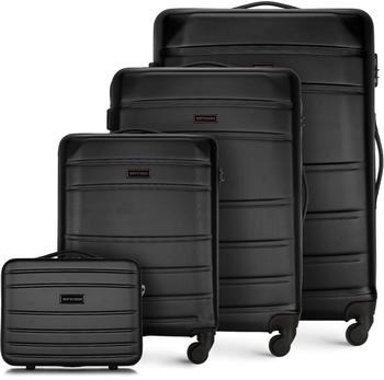 Wittchen Globe Line 4-Rollen-Trolley Set 54/67/77 cm & Beauty Case (56-3A-65K) black