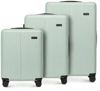 Wittchen Stripes 4-Rollen-Trolley Set 55/67,5/76,5 cm ( 56-3A-60S) mint