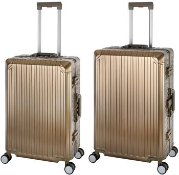 Travelhouse Tokyo 4-Rollen-Trolley Set 66/72 cm gold