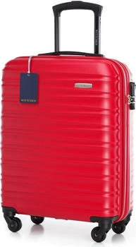 Wittchen Groove Line 4-Rollen-Trolley 54 cm mit Gepäckanhänger Z6 (56-3A-311) red