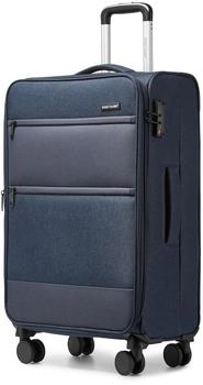 British Traveller 4-Rollen-Trolley 69,5 x 43,5 x 26 cm blue