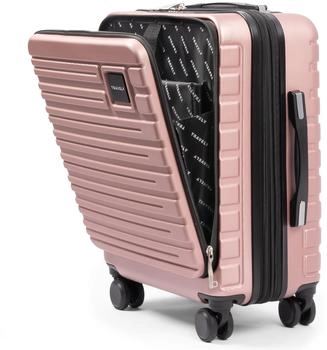 Travely Premium 4-Rollen-Trolley 55 cm mit Fronttasche (TY-HG) ros&eacute;gold