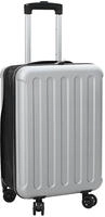 vidaXL Koffer mit Schloss Silber 34 x 23 x 55,5 cm ABS Kunststoff