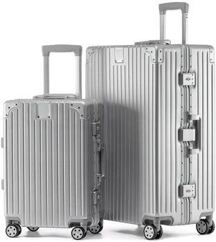 KOFA Zurich 4-Rollen-Trolley Set 55/75,5 cm silver