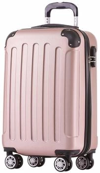 BEIBYE 4-Rollen-Trolley 55 x 36 x 21 cm rosegold
