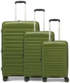 d & n Travel Line 4700 4-Rollen-Trolley Set 55/68/78 cm olive green