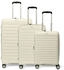 d & n Travel Line 4700 4-Rollen-Trolley Set 55/68/78 cm cream white