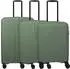 Travelite Air Stripe 4-Rollen-Trolley Set 55/66/77 cm (7000340) green