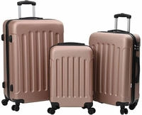vidaXL Koffer 3 stk. Ros&eacute;gold 50 x 31 x 78 cm ABS Kunststoff