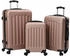 vidaXL Suitcase 3 Set rose gold