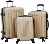 vidaXL Koffer 3 stk. Champagner 50 x 31 x 78 cm ABS Kunststoff