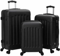 vidaXL Koffer 3 stk. Schwarz 50 x 31 x 78 cm ABS Kunststoff