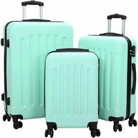 vidaXL Koffer 3 stk. Mintgr&uuml;n 50 x 31 x 78 cm ABS Kunststoff