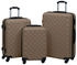 vidaXL Trolley-Set 55/66/76 cm brown