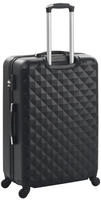 vidaXL Hartschalen-Trolley-Set 3 Stk. Schwarz ABS