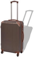 vidaXL Vierteiliges Hartschalen-Trolley-Set Kaffeebraun