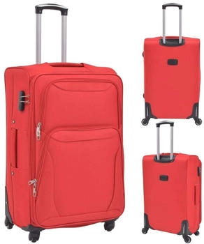 vidaXL 3 Set Soft Case 55/65/73 cm red