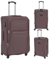 vidaXL 3-tlg. Weichgep&auml;ck Trolley-Set Kaffeebraun