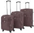 vidaXL 3 Set Soft Case 55/65/73 cm coffee brown