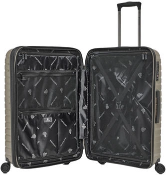 Pactastic Collection 04 4-Rollen-Trolley 66 cm (P12386-2) champagne metallic – Pactastic Collection 04 4-Rollen-Trolley 66 cm champagne metallic für stilvolle Reisen mit maximaler Flexibilität