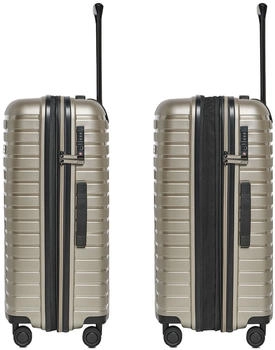 Pactastic Collection 04 4-Rollen-Trolley 66 cm (P12386-2) champagne metallic – Müheloses Reisen dank komfortabler Handhabung und intelligenter Rollentechnologie
