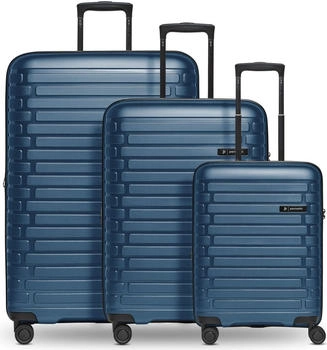 Pactastic Collection 04 4-Rollen-Trolley Set 55/6775 cm (P12388-2) navy blue metallic