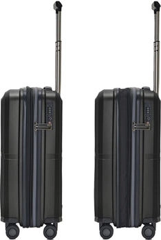 Pactastic Collection 01 4-Rollen-Trolley 55 cm (P12345-4) black metallic – Durchdachte Organisation für stressfreies Packen